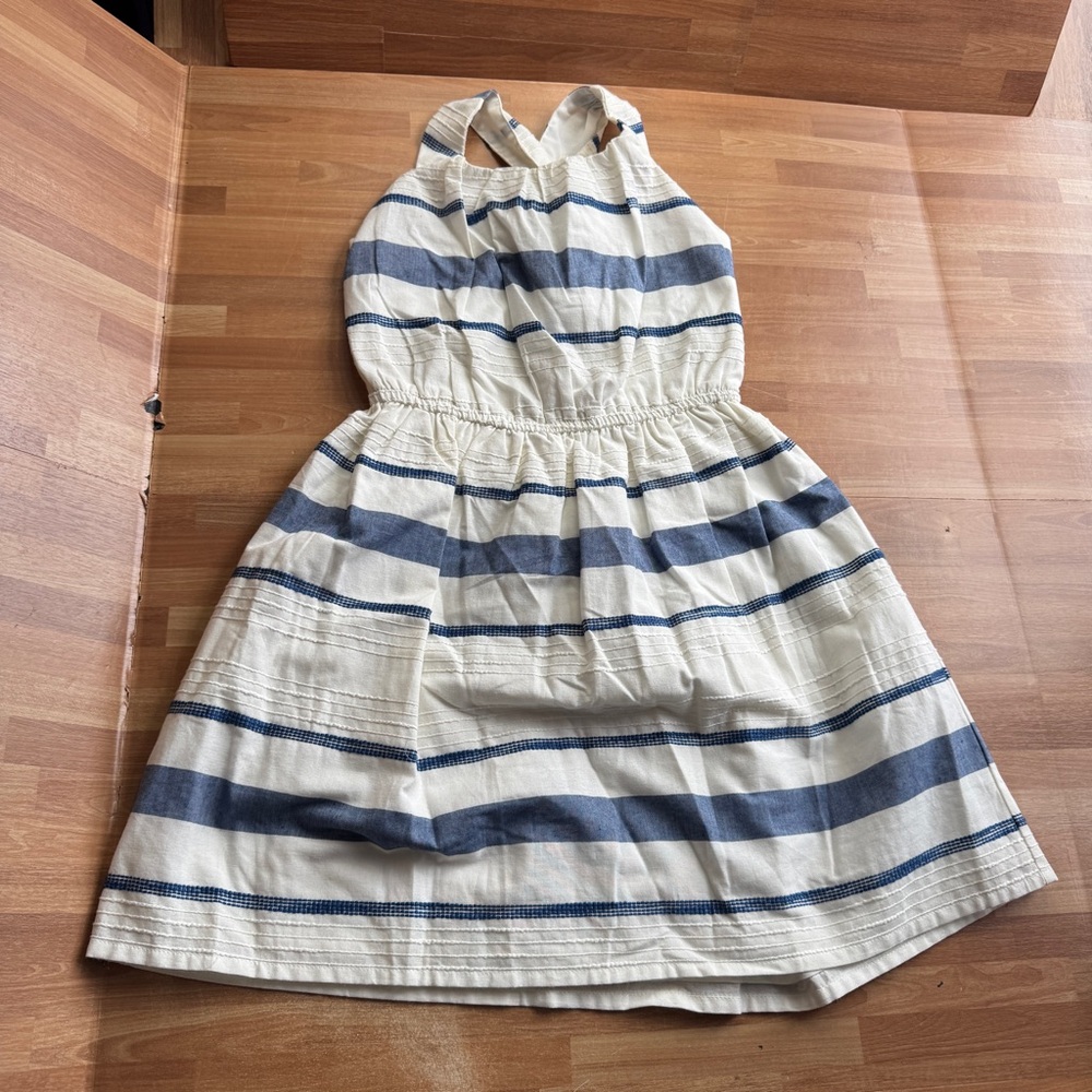 Mayoral summer  blue and white striped halter style size 10 nwt - Picture 2 of 11